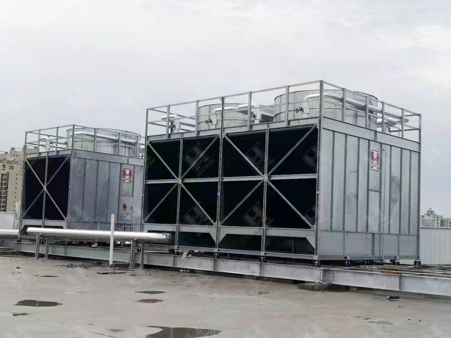 Galvanized Steel Square Cross Flow Cooling Tower - HON MING TECHNOLOGY ...