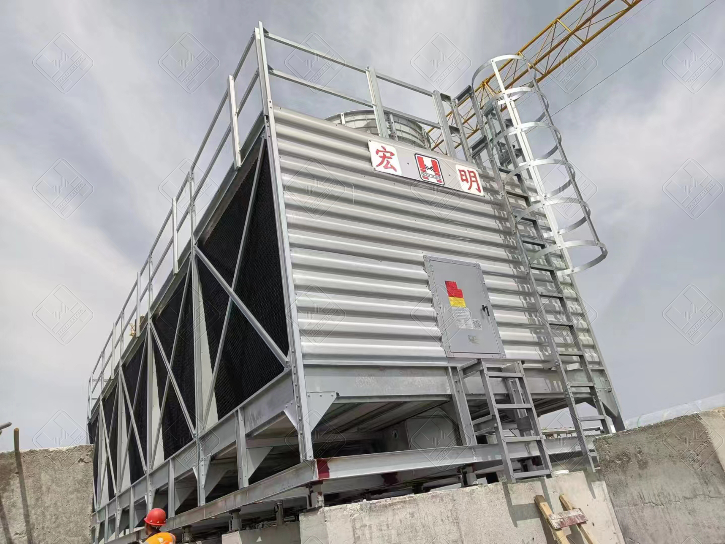 FRP Cross Flow Square Cooling Tower - hongming